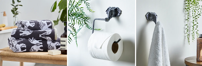 Elephant Bathroom Range From Dunelm
