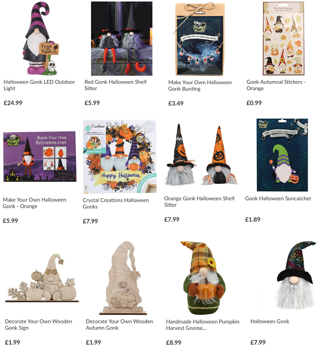 Screenshot of Halloween Gonk Decorations from The Range