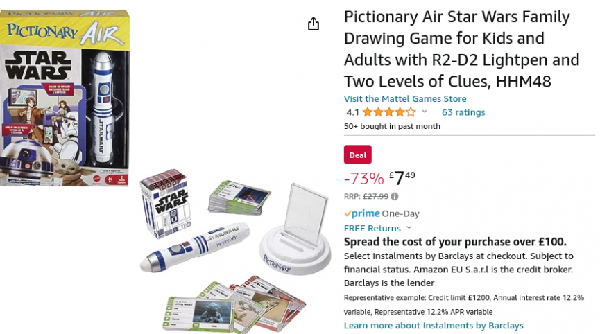 Pictionary Air Star Wars £7.49 @ Amazon
