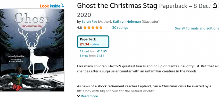 Ghost the Christmas Stag Book £1.34 @ Amazon