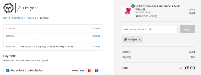 Extra 50% Off Sale + Free Delivery (Using Code) @ Just Hype