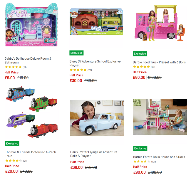 Up To Half Price Toy Sale Now Live Argos