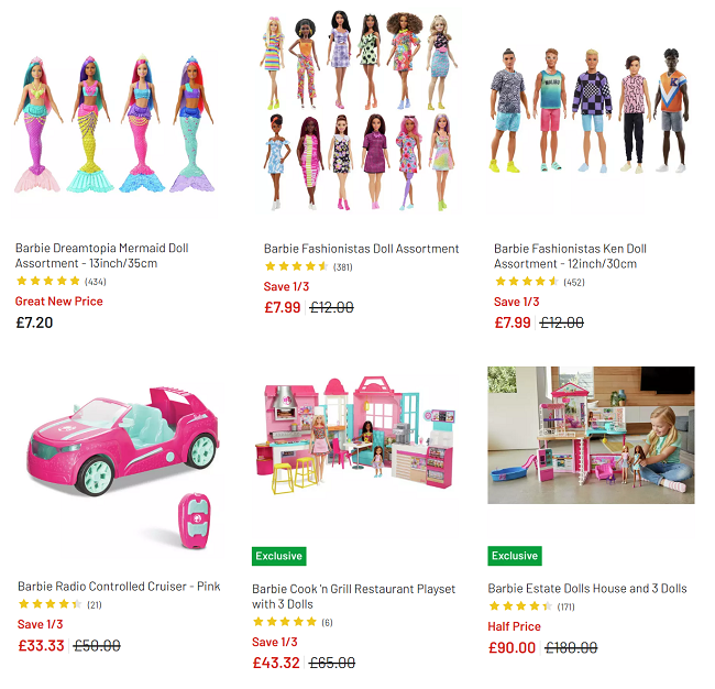 Argos shop ken doll