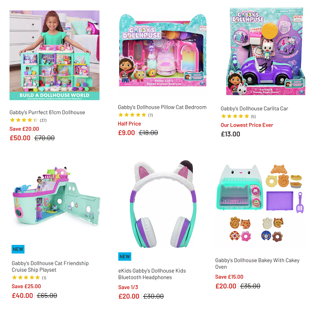 Up To Half Price On Selected Gabby's Dollhouse Toys @ Argos