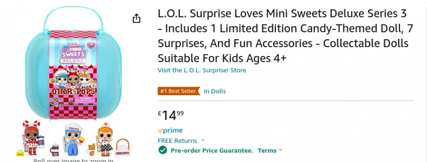 L.O.L. Surprise Loves Mini Sweets Deluxe Series 3 £14.99 @ Amazon