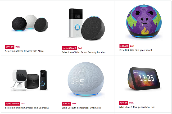 Screenshot of Amazon devices deal