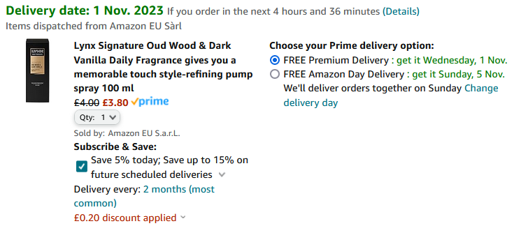 Lynx signature daily fragrance 100ml deals