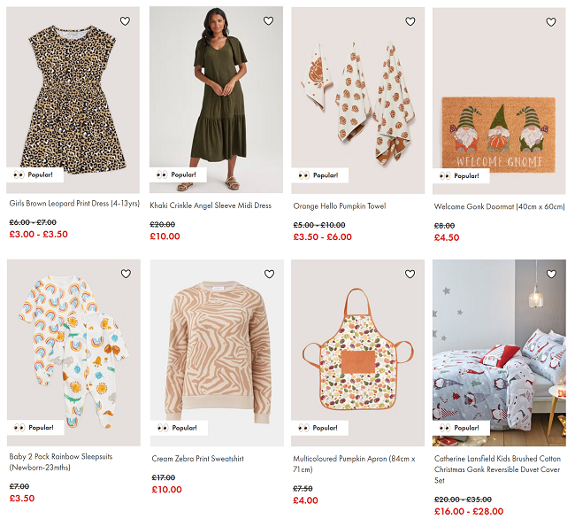 Screenshot of Matalan Sale