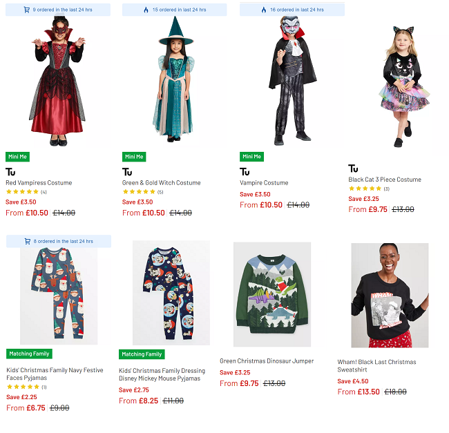 Screenshot of 25% off Tu Clothing at Argos