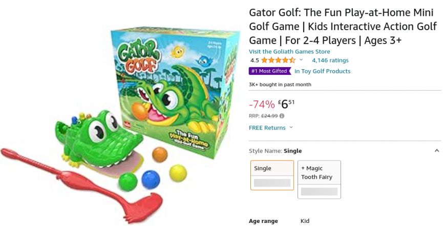 Gator Golf Mini Golf Game £6.51 @ Amazon