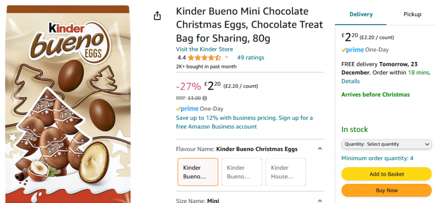 Kinder Bueno Eggs 80G