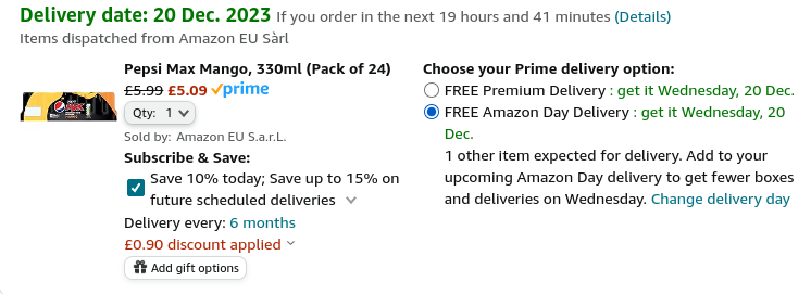 Pack of 24 Pepsi Max Mango Cans Just £5.09 @ Amazon