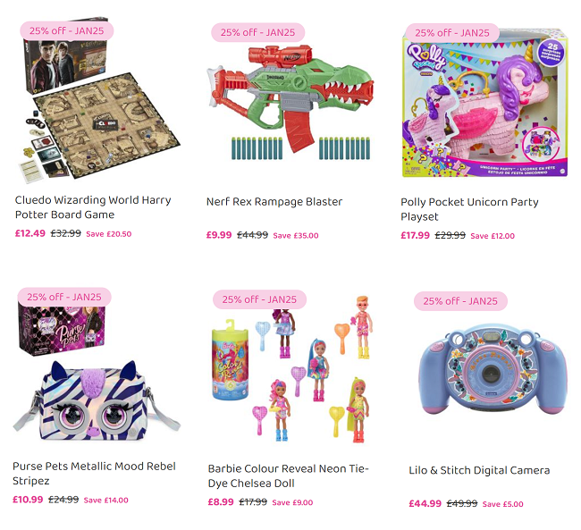 Screenshot of sale items at Bargain Max