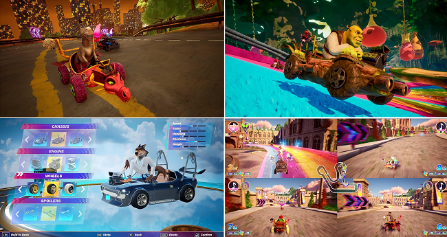 |Screenshots from DreamWorks All-Star Kart Racing Nintendo Switch Game