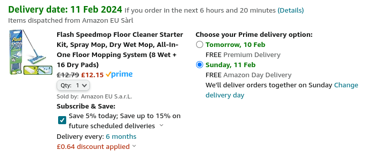 Flash Speedmop Starter Kit £12.15 @ Amazon