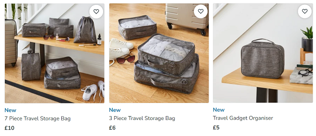 Travel Organisers & Storage Bags from Dunelm