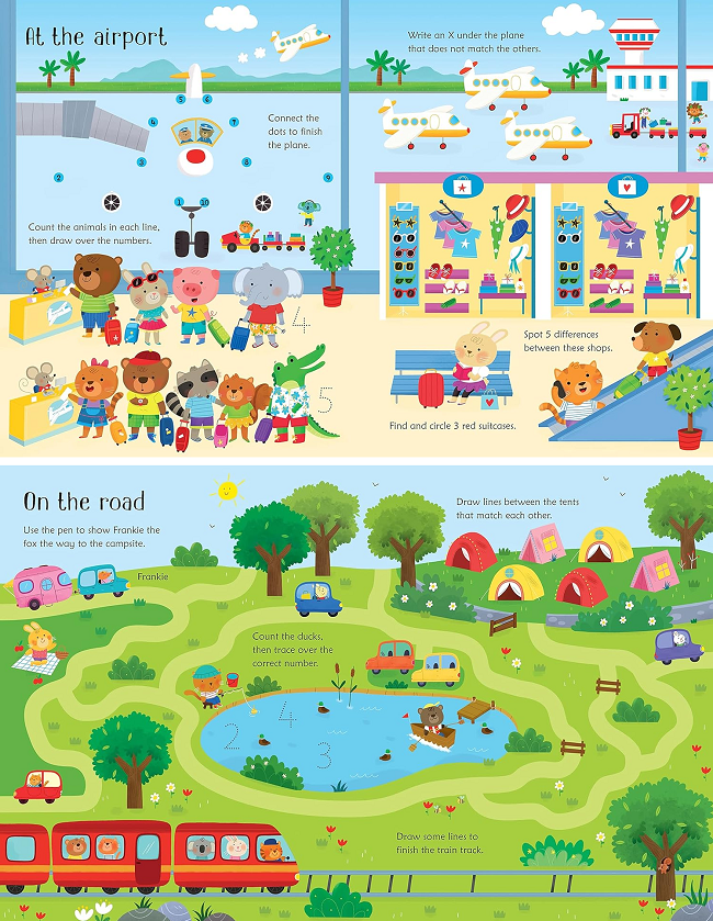 Usborne Wipe-Clean Travel Activities Book