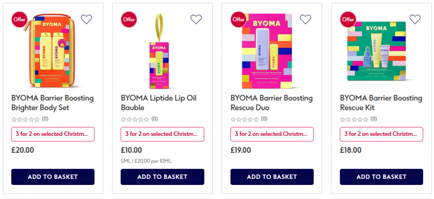 3 for 2 BYOMA Skincare Gift Sets Boots