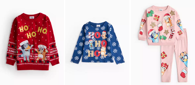Bluey Christmas clothing from Argos