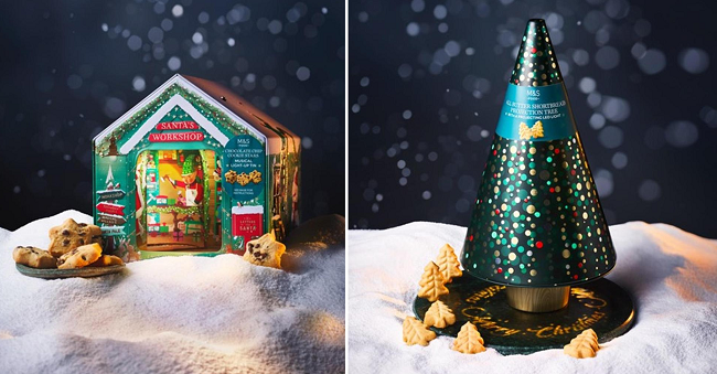 M&S Christmas biscuit tins