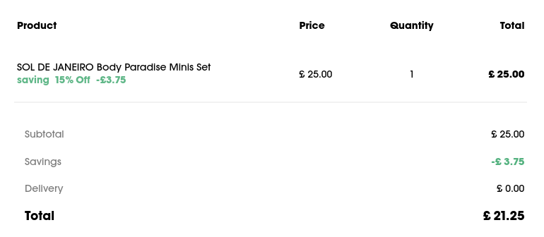 Sol de Janeiro Body Paradise Mini's Gift Set £21.25 (using code) @ Sephora