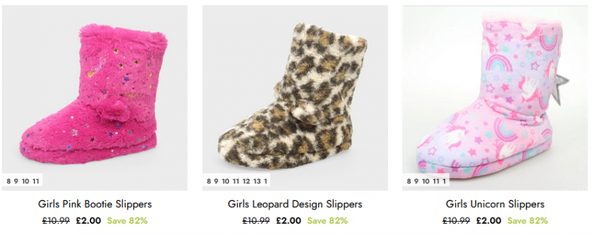 Kids Bootie Slippers Now £2 @ You Know Who's