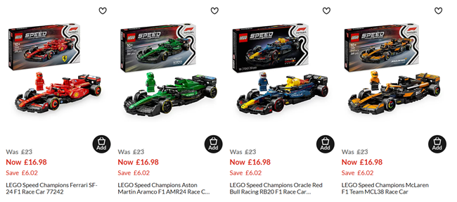 Screenshot showing reduced LEGO at Asda George