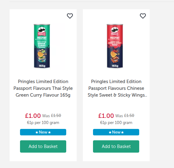 New Limited Edition Passport Flavours Pringles £1 @ Iceland