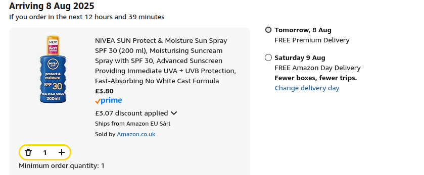 NIVEA SUN Protect & Moisture Sun Spray SPF 30 (200 ml)