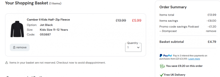 Up To 75% Off Clearance + Extra 20% Off with code + Free Delivery @ Mountain Warehouse