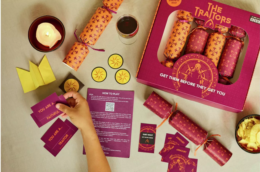 Play the game at home with the The Traitors Official Christmas Crackers