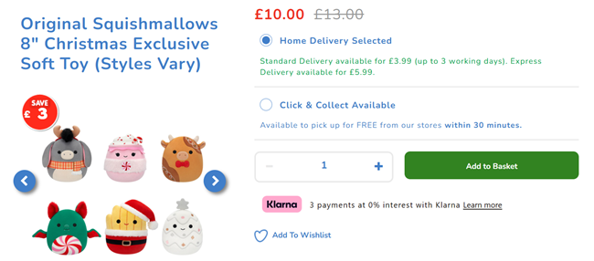 Screenshot showing Original Squishmallows 8