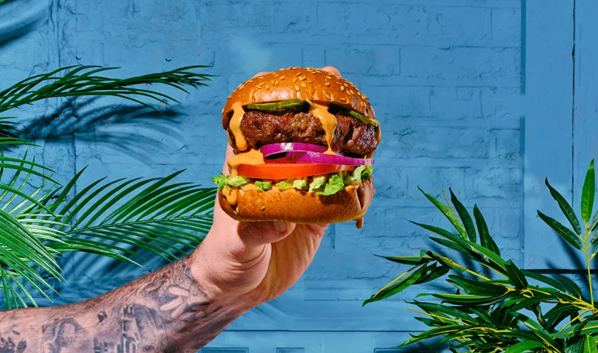 Father's Day promotional image showing a burger from Bills