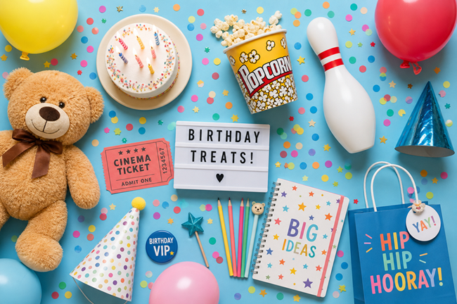 Image showing birthday treats and freebies for kids