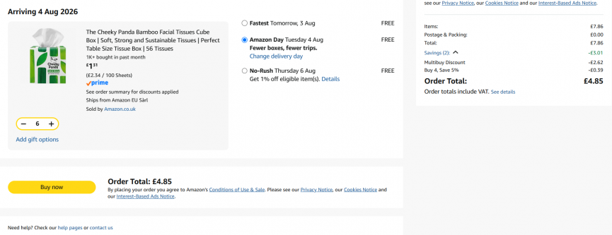 Get 6 for the Price of 4 on Selected Items @ Amazon