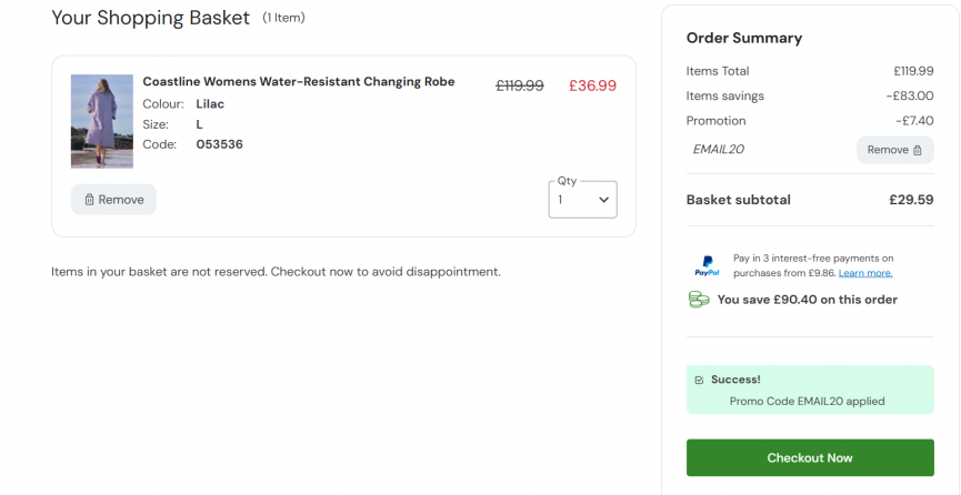 50% Or More Off All Mountain Warehouse Items plus 20% code plus free delivery @ Mountain Warehouse