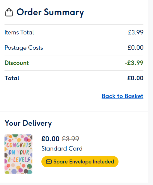 Free Exam Results Cards With Code @ Moonpig