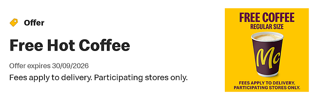 Free McCafé Coffee Every Week from the 8th September @ McDonald's