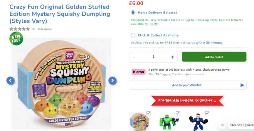 Crazy Fun Original Golden Stuffed Edition Mystery Squishy Dumpling In Stock